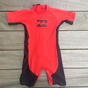Billabong  50+ UPF Sun Protection Suit~Toddler Size 4 zippered Rash Guard